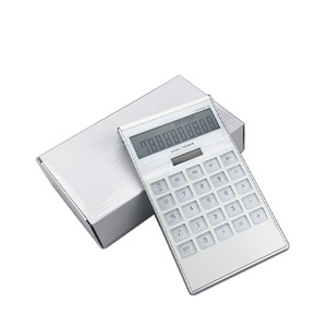 Solar Powered Calculator White Dual Power Desktop Office Use 336 10 Specification ABS Material - Product Image 4
