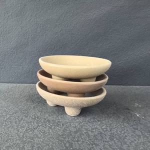 <span class=keywords><strong>Plateau</strong></span> en céramique rond miniature rustique avec finition émaillée colorée personnalisée - Product Image 2