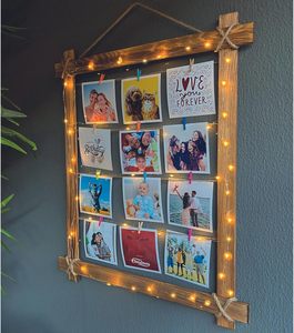 Marco de Fotos Personalizado con Múltiples Aberturas para Exhibir Múltiples Fotos, Portafotos de Mesa o Pared con Logotipo Corporativo - Product Image 1