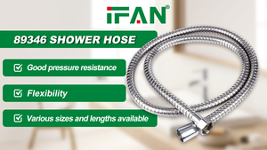 <span class=keywords><strong>Tuyau</strong></span> de douche IFAN en acier inoxydable avec insert en plastique et écrou en <span class=keywords><strong>zinc</strong></span>, <span class=keywords><strong>prix</strong></span> usine, longueurs 1/1,2/1,5 m, pour salle de bain, design moderne, facile à installer - Product Image 3