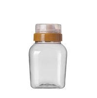 Bouteille en plastique PET de qualité alimentaire 227ml 416ml 550ml 765ml pour condiments, miel et sirop d'érable avec bec verseur anti-goutte à réflux
