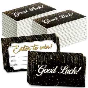Cartões de raspadinha de loteria de papel com estampa personalizada de bilhetes de sorte sorte sorte de papel