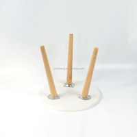 Canapé rond moderne en bois massif pour salon Table basse design