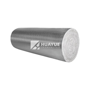 HUAYUE 100mm <strong>Glass</strong> Fiber Insulation Roll <strong>ISO</strong> Certified Fiberglass Production for Construction Made with <strong>Glass</strong> <strong>Wool</strong> and PE - Product Image 1