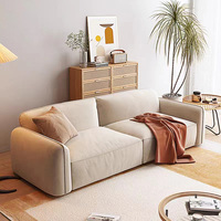 Canapé de loisir au design minimaliste, canapé droit de salon en velours blanc de style moderne, ensemble de meubles modulaires