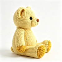 Jouets en peluche tricotés au crochet, animaux artisanaux en peluche, jouets en tissu tricoté en gros, animaux en peluche doux faits à la main sur mesure