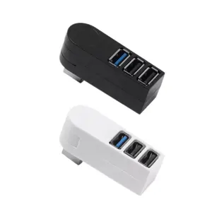 Mini yüksek hızlı usb 2.0 3 port hub veri transferi splitter Mac PC için 270 rotasyon hub