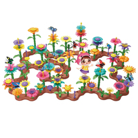 Ensemble de jouets éducatifs pour tout-petits, blocs de construction de bouquet de fleurs de jardin DIY pour l'apprentissage STEM