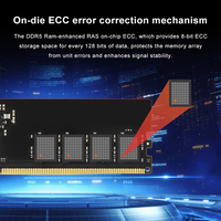 JUHOR DDR5 6400MHz 32GB/16GB*2 RAM ECC haute vitesse pour PC de jeu, garantie 3 ans, en stock