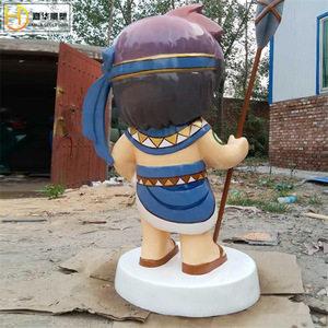 Escultura Jiahua de Personaje de Dibujos Animados en Fibra de Vidrio, Adorno de Jardín para Exteriores, Figura Pintada Independiente - Product Image 3