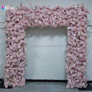 ฉากหลังงานแต่งงานดอกไม้แฟนตาซีทำมือ LEDA ซุ้มดอกกุหลาบสีชมพู สำหรับวันวาเลนไทน์ ตกแต่งภายนอกอาคาร ดอกไม้ประดิษฐ์ - Product Image 6