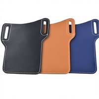 Sac banane en cuir PU pour tablette/téléphone, organisateur d'outils EDC à suspendre à la taille, style portefeuille unisexe géométrique pour e-commerce transfrontalier