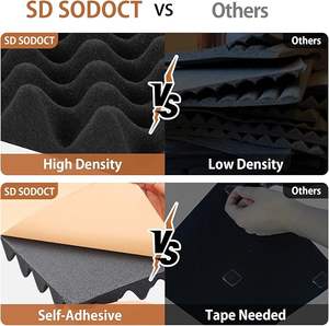 AUSLET Ingrosso 36 Pezzi Pannelli Acustici in Schiuma a Nido d'Ape 12 Pollici Ignifughi Fonoassorbenti - Product Image 6