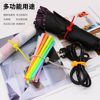 Bridas de Silicona Multiusos de 120 mm para Baño y Cocina, Organizador de Cables para Almacenamiento de Alimentos, Organizador de Cables para Computadora de Escritorio, Reutilizables