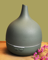Vente en gros 400ml Diffuseur d'arômes en céramique verte Diffuseur d'huiles essentielles en céramique d'eucalyptus Diffuseurs d'arômes électriques à ultrasons