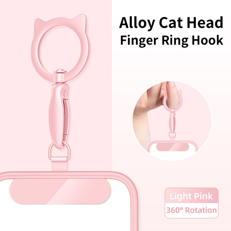 Light Pink-Ring Buckle+Phone Clip