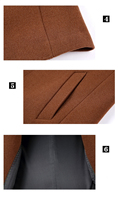Manteau en cachemire pour homme, nouveau modèle automne-hiver, coupe ample, tube droit, chaud et décontracté, long manteau en laine, veste