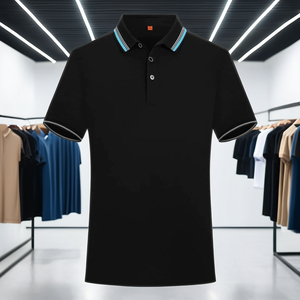 T-shirt a basso costo senza Logo Slim Fit nero rosso Polo Design per uomo donna Golf Polo - Product Image 1
