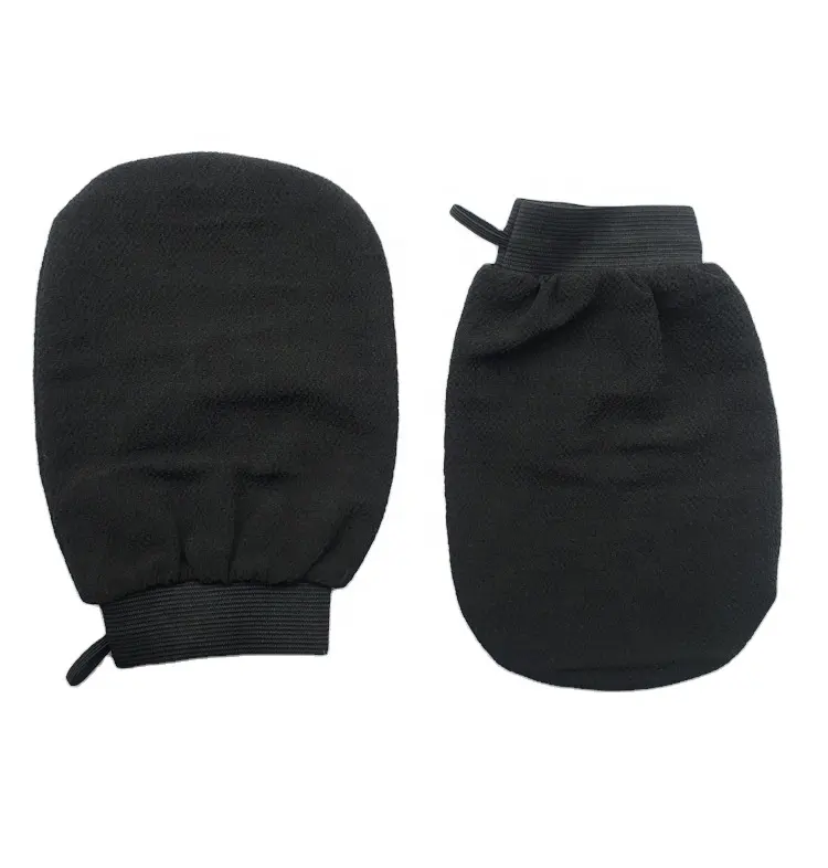 Offre Spéciale Pas Cher Noir Frotter Bath Gant corps gommage glosingle couche double face sable grossier massage double face serviette de bain frotter