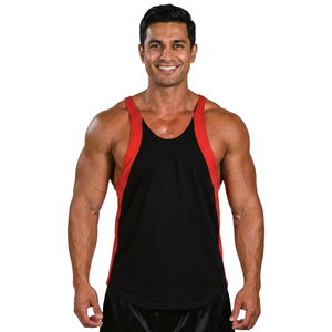 Débardeurs de sport sans manches en coton 100% pour hommes, coupe ajustée, logo personnalisé, fabrication bon marché - Product Image 1