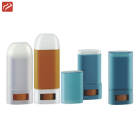 Flacon de parfum rond en plastique, récipient de bâtons de soleil, vente en gros, 6g, 15g, 30g, 50g, 75g, Offres Spéciales