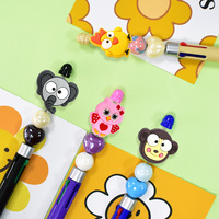 Perles focales de haute qualité, tendance et mignonnes, série d'avatars d'animaux, perles focales de luxe pour la fabrication de stylos DIY, accessoires pour stylos
