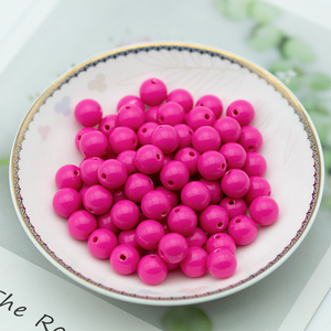 Colorful Solid Color Round Acrylic <b>Beads</b> <b>Plastic</b> <b>Beads</b> For Diy Bracelets Necklaces Jewelry Making 6-10mm - Product Image 4