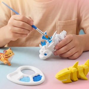 Figure di Animali in Acrilico, Giocattoli Divertenti da Dipingere, Bambole in Ceramica Dipinte, Giocattoli Educativi Fai-da-Te per Bambini - Product Image 4