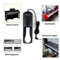Universal Damper Pedal for Keyboard Electronic Pianos MIDI Sustain Electronic Drum Keyboards Synthesizers Metal Pedals Switches