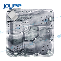 Bain à remous extérieur pour 5 personnes, idéal pour la maison ou la villa, JOYEE, bain à remous extérieur très vendu, spa extérieur carré en acrylique