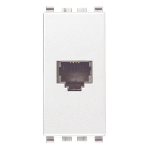 Rj11 6/4 <b>Socket</b> White Wall Plate Telephone Outlet For Home Office Use - Product Image 1