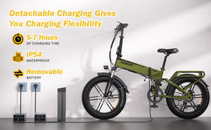 Bicicleta Eléctrica Plegable PASELEC PX6 de 20 Pulgadas, Motor sin Escobillas, Batería de Litio de 48V 12Ah, Suspensión Completa, Neumáticos Anchos - Product Image 6