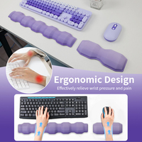Grosir ergonomis kustom Keyboard memori busa Mouse Pad bantal dukungan Pad pergelangan tangan dukungan mekanik sayap pergelangan tangan sandaran Mouse Pad