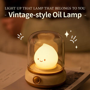 ICARER FAMILY Mini lampada Vintage a cherosene moderna ricaricabile a LED fonte di luce materiale in Silicone per l'applicazione della camera da letto - Product Image 5