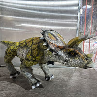 Modèle de dinosaure robotique en métal animatronique pour parcs d'attractions, parcs d'aventure, aéroports, événements intérieurs/extérieurs
