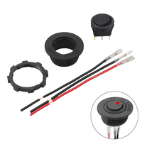 Boîtier à coque ronde de 20mm avec interrupteur à bascule éclairé par LED 12V ON/OFF pour panneaux de tableau de bord de bricolage dans la voiture, le camion et le chariot de golf.