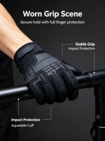Gants de travail polyvalents HAIYI unisexes, résistants aux chocs, avec sangle de poignet réglable, pour le cyclisme et les sports de plein air