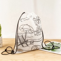 Sacs à cordon personnalisables avec logo, sacs pour enfants à colorier et à graffiter, sacs d'emballage pour enfants à cordon