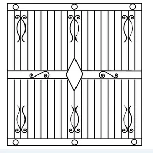 2012new Design China Hersteller Hersteller Schmiedeeisen Fenster gitter, Fenster geländer Schutz fenster