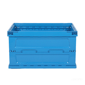 Bac de manutention pliable en plastique 600x400x340mm bleu, qualité alimentaire, pour entrepôt, logistique et stockage - Product Image 4