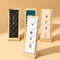 Présentoir à bijoux en bambou détachable pour colliers, bracelets, pendentifs et chaînes – Idéal pour comptoir de bijouterie
