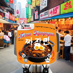 Ready-to-Eat Korean Jajangmyeon Self-<b>Heating</b> Hot Pot Tasty Spicy Dried Meal for Adults and Children Box Packaging - Product Image 1