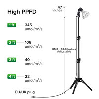 SANSI usine 40w EU US Plug 1.1m trépied télécommande minuterie spectre en céramique Led élèvent l'ampoule pour les plantes d'intérieur