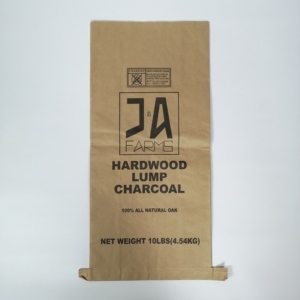 Sac en papier multi-couches pour charbon de bois 25 kg, avec logo imprimé, pour le stockage de carburant en vrac et l'emballage destiné à l'exportation internationale - Product Image 2