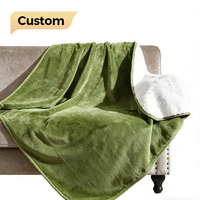 Couverture en polaire douce et absorbante en polyester avec doublure imperméable et anti-éclaboussures pour lit, canapé et voyage