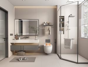 Meuble <span class=keywords><strong>de</strong></span> rangement <span class=keywords><strong>de</strong></span> salle <span class=keywords><strong>de</strong></span> bain haut <span class=keywords><strong>de</strong></span> gamme avec miroir, design luxueux, <span class=keywords><strong>sous</strong></span> l'évier - Product Image 4