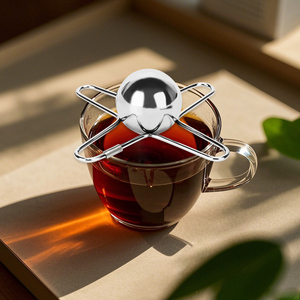 ลูกบอลนำกลับมาใช้ใหม่ได้สำหรับกาแฟเอสเพรสโซเครื่องมือทำน้ำแข็งสแตนเลสทรงกลมสำหรับกาแฟบูร์บองค็อกเทลอุปกรณ์เสริมสำหรับกาแฟ - Product Image 2