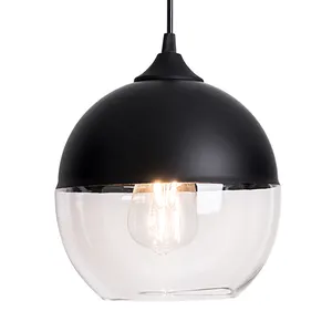 Luminaires suspendus en boule de verre style nordique moderne, lampes décoratives pour Loft, café, salle à manger, cuisine, chambre à coucher