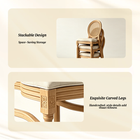 Chaise de salle à manger empilable en résine style vintage français, dossier en rotin, siège rembourré, en plastique, pour mariage, hôtel, événement, banquet, location, chaises empilables