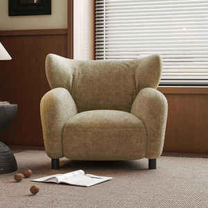 Sillón de Estilo Retro, Sillón Individual, Tapicería Suave, Asiento para Sala de Estar - Product Image 6